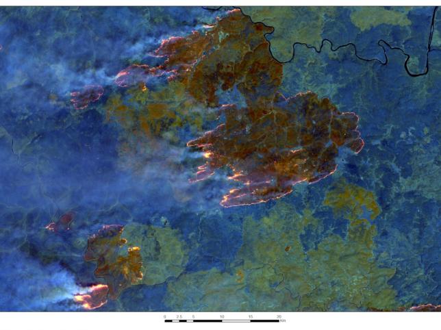 A hónap űrfelvétele: a szibériai erdőtűz	